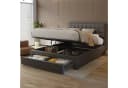 oyajia Polsterbett Doppelbett 140x200cm Grau Bild 2