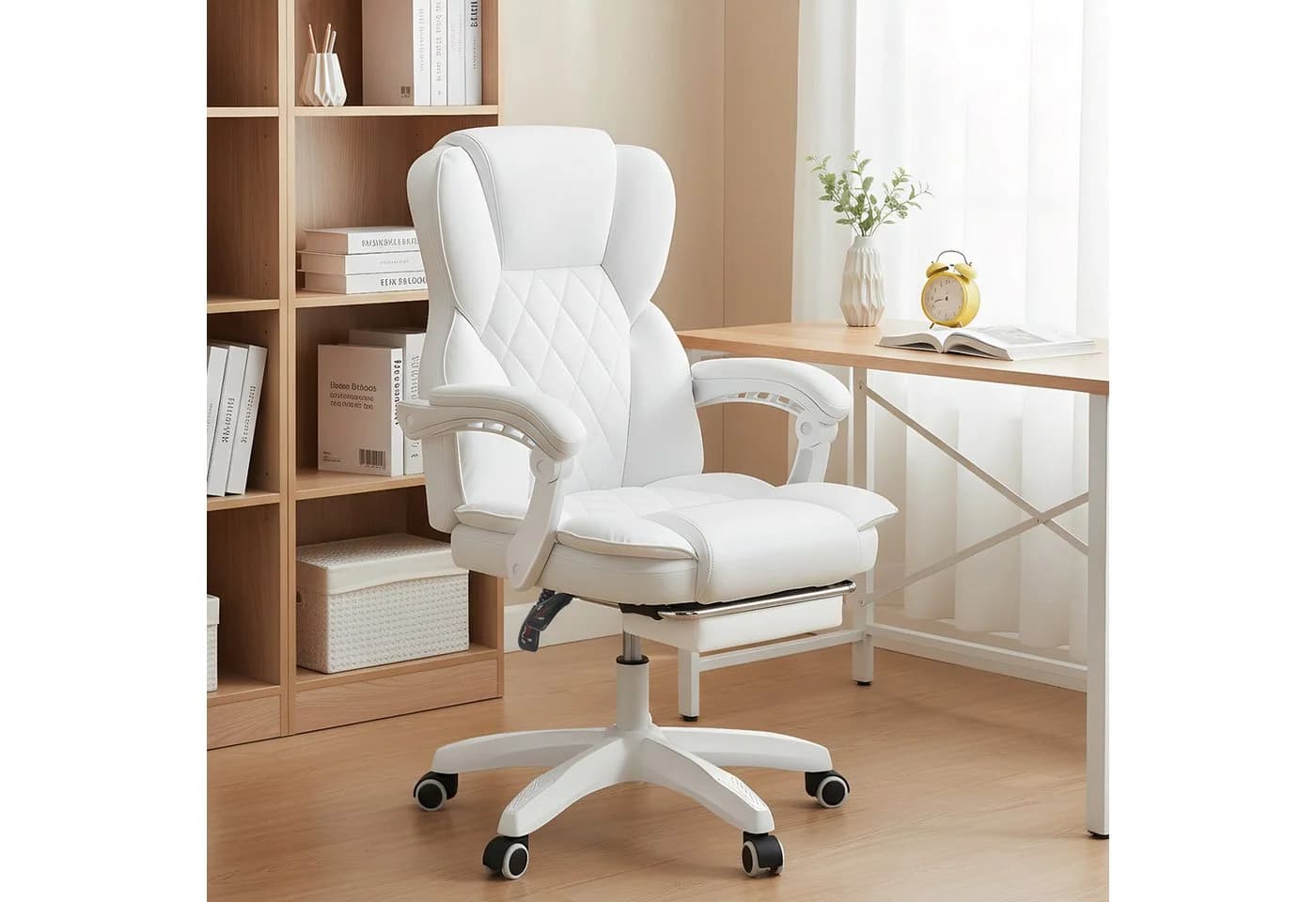 oyajia Bürostuhl Ergonomisch, 135° neigbar, mit Fußstütze, PU-Leder, bis 150 kg - Bild 2