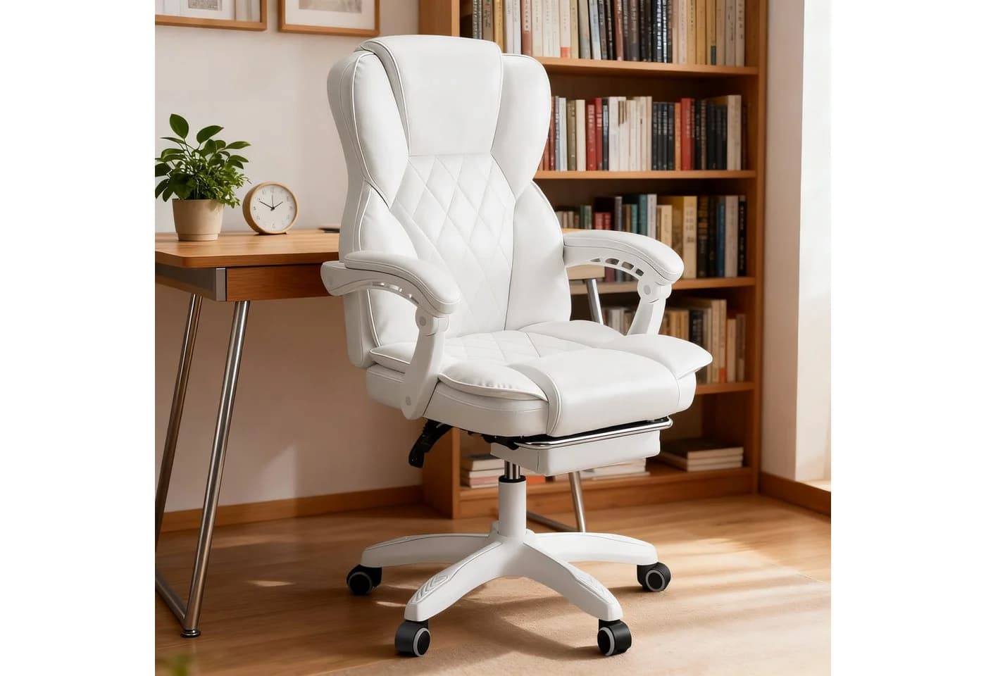 oyajia Bürostuhl Ergonomisch, 135° neigbar, mit Fußstütze, PU-Leder, bis 150 kg - Bild 3