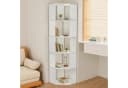 oyajia Bücherregal Eck 159cm Weiß Holzwerkstoff Bild 2