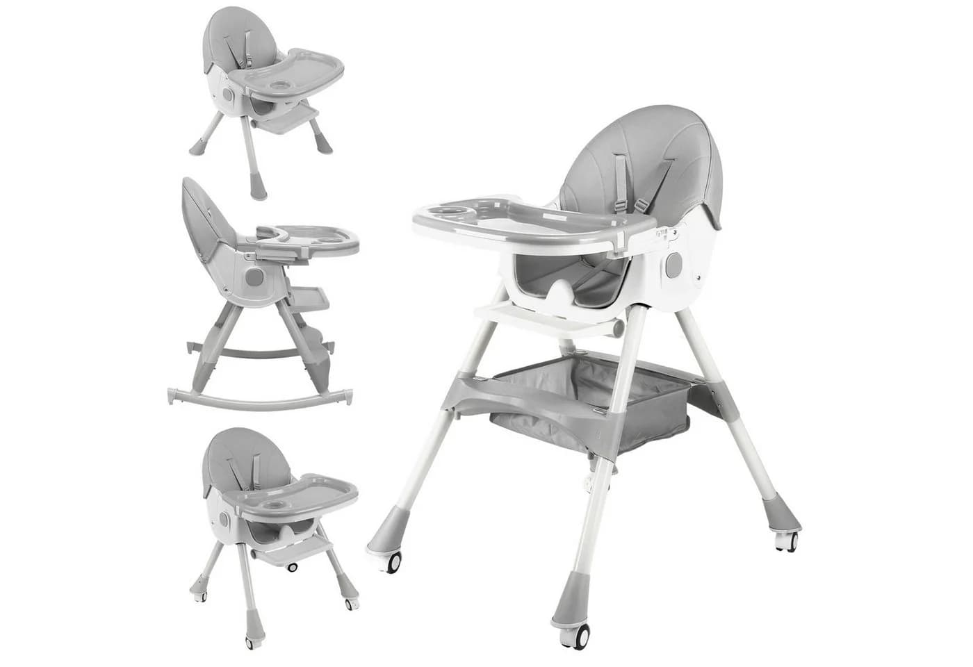 oyajia Kinderstuhl 3-in-1 Rosa/Grau - Bild 2