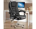 oyajia Bürostuhl Ergonomischer Chefsessel Massagefunktion Schwarz Bild 1
