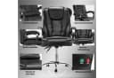 oyajia Bürostuhl Ergonomischer Chefsessel Massagefunktion Schwarz Bild 5