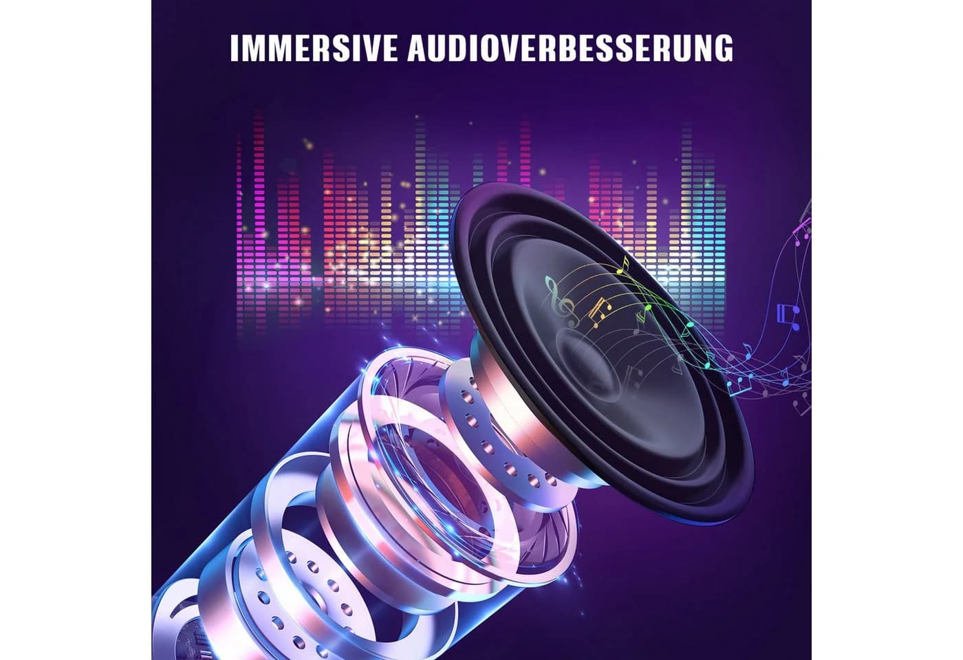 oyajia Gaming Chair LED HIFI Stereo Lautsprecher Schwarz - Bild 3