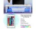 oyajia TV-Schrank 160 cm LED-Beleuchtung Lowboard Weiß Bild 5