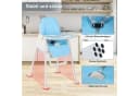 oyajia Kinderstuhl 2-in-1 Baby Kinderstuhl Blau Verstellbar Bild 5