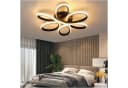 oyajia LED Deckenleuchte 36W/60W Modern Schwarz Blumenförmiges Design Bild 2