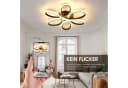oyajia LED Deckenleuchte 36W/60W Modern Schwarz Blumenförmiges Design Bild 5