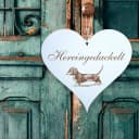 Dekolando Herzschild Hereingedackelt Dackel Holzschild Weiß Bild 3