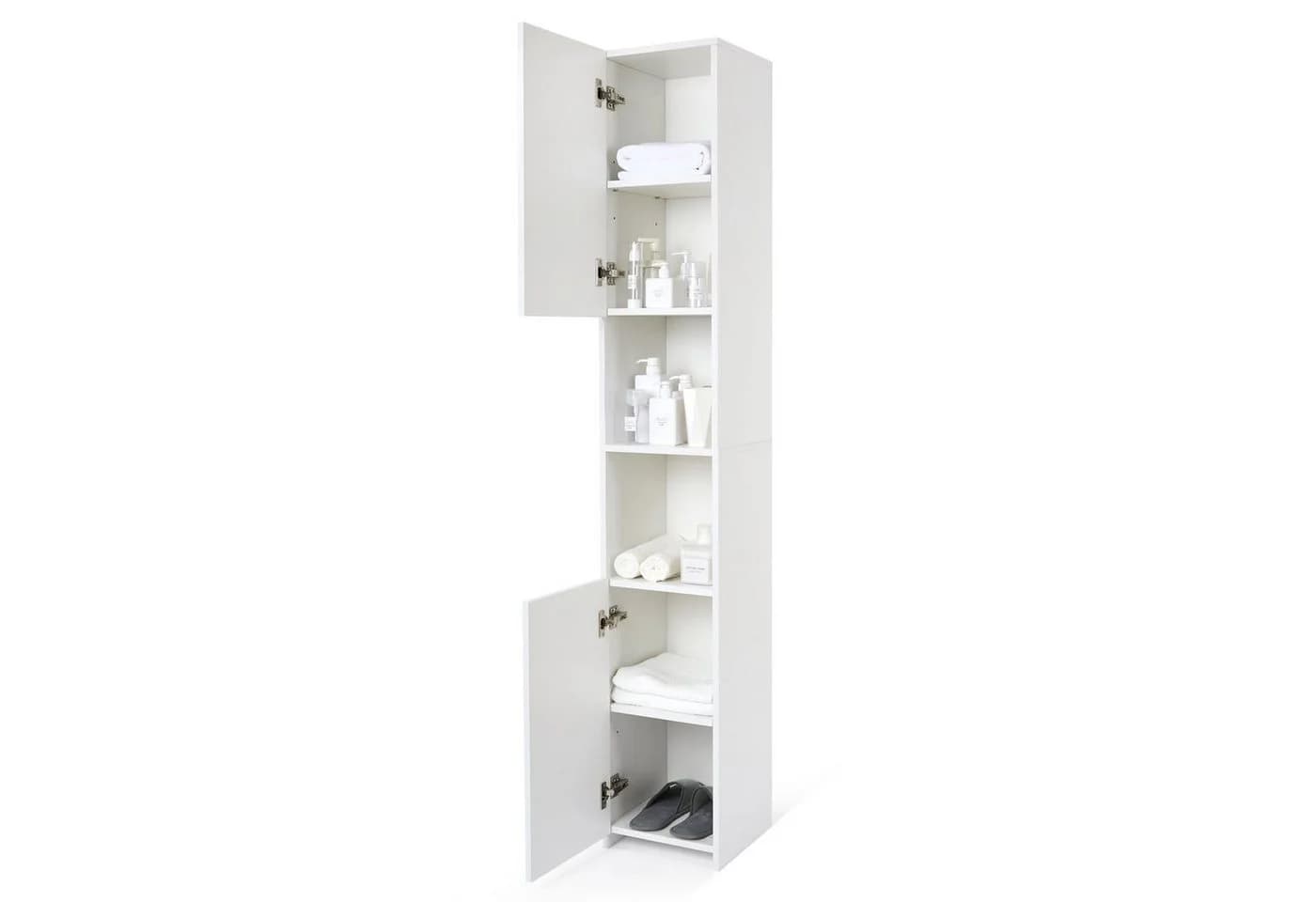 Mondeer Hochschrank Badschrank 2 Türen Weiß 30x30x183,5 cm - Bild 3