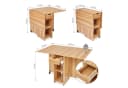 Mondeer Klappbarer Esstisch Eiche Rot 72 x 120 x 75 cm Bild 4