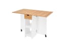 Mondeer Klappbarer Esstisch mit 1 Schublade und 2 Lagerregalkonsolen 72 x 120 x 75 cm Bild 2