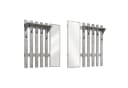 Mondeer Garderoben-Set Grau mit Spiegel, Haken und Schuhbank Bild 3