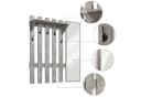 Mondeer Garderoben-Set Grau mit Spiegel, Haken und Schuhbank Bild 4