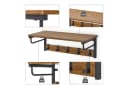 Mondeer Wandgarderobe Wandregal, 5 Haken, Ablage, 67 x 28 x 23,5 cm, Braun & Schwarz Bild 4