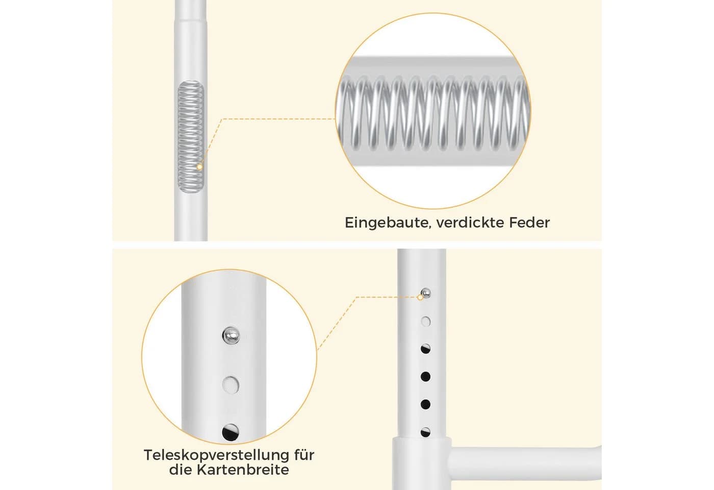 QUBEBU Kleiderständer Garderobenständer 4/5 Haken, Drehbarer Jackenständer Freistehend - Bild 3