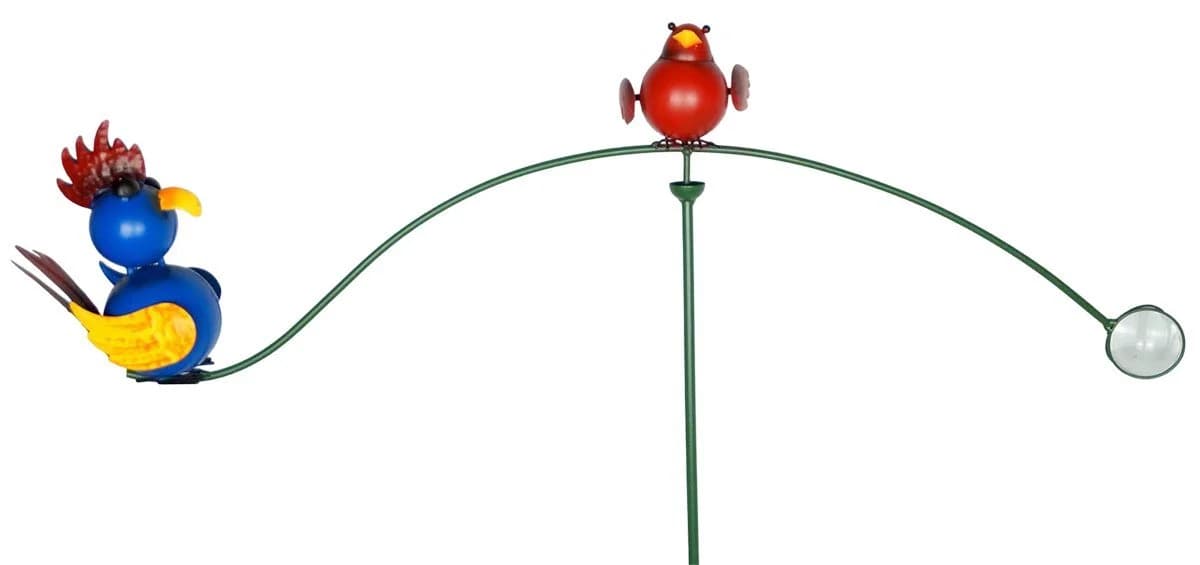 Eurotrade Gartenstecker Windspiel Hahn und Vogel - Bild 2
