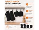 VEKROBOT Topflappen Set 4-tlg. Schwarz Hitzebeständig Silikon Bild 1