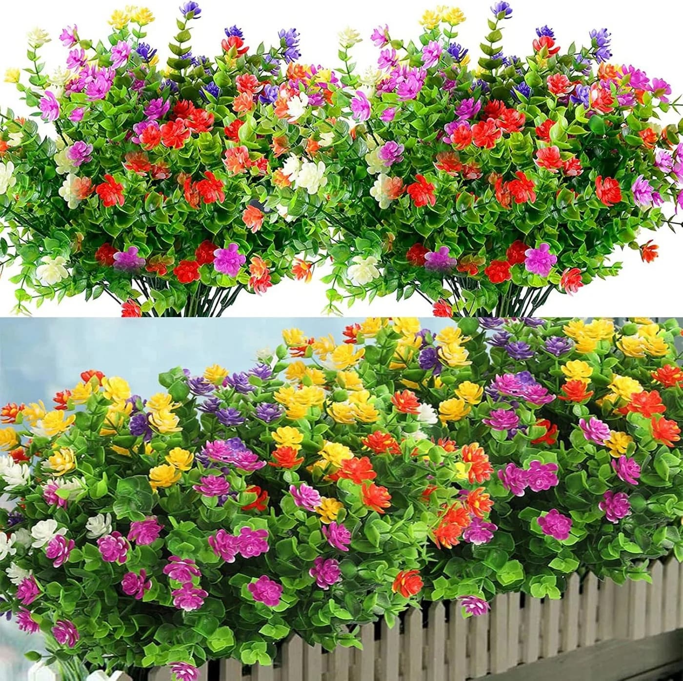 VEKROBOT Kunstblumenstrauß 12er Set für Zuhause & Hochzeiten - Bild 2