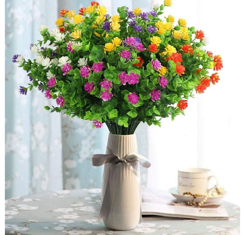 VEKROBOT Kunstblumenstrauß 12er Set für Zuhause & Hochzeiten - Bild 5