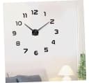 VEKROBOT Rahmenlose Wanduhr Schwarz Selbstklebend Modern Bild 1