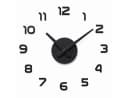 VEKROBOT Rahmenlose Wanduhr Schwarz Selbstklebend Modern Bild 2