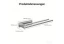 Refined Living Doppelhandtuchhalter Selbstklebend Edelstahl Silber Bild 1