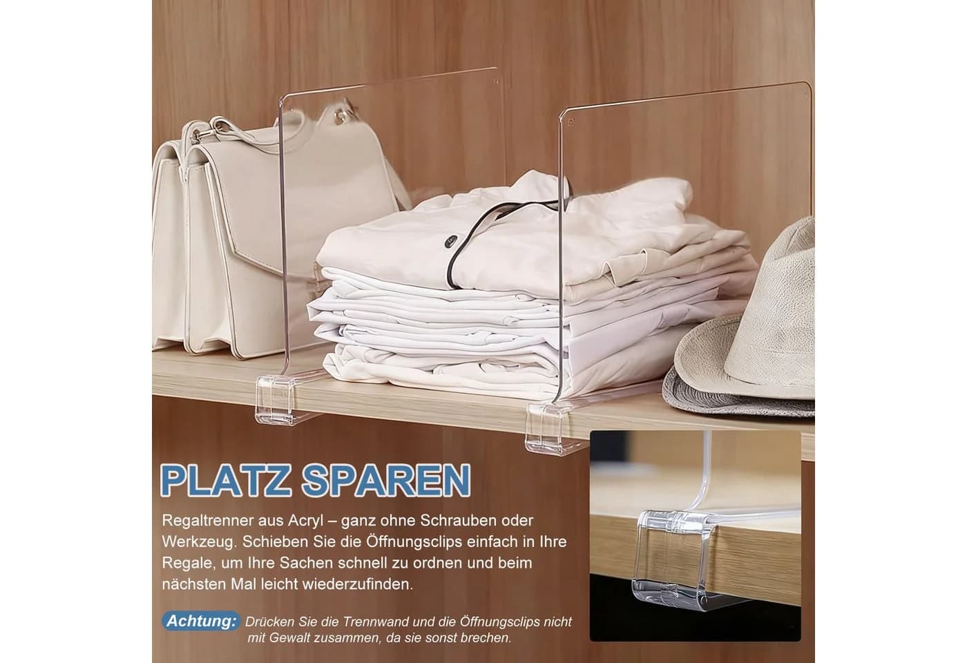 Refined Living Organizer 8 Stück Transparente Acryl-regaltrenner - Bild 5