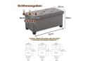 Refined Living Sitzhocker mit Stauraum Klappbar Leinenstoff Bild 1