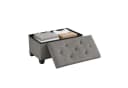 Refined Living Sitzhocker mit Stauraum Klappbar Leinenstoff Bild 2
