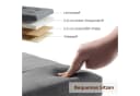 Refined Living Sitzhocker mit Stauraum Klappbar Leinenstoff Bild 4