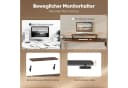 AIMAX Höhenverstellbarer Schreibtisch Braun mit Monitorhalter Bild 5