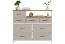 Refined Living Stoffkommode mit 8 Schubladen und 2 Ablagen Beige Bild 2