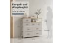 Refined Living Stoffkommode mit 8 Schubladen und 2 Ablagen Beige Bild 3