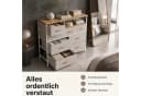 Refined Living Stoffkommode mit 8 Schubladen und 2 Ablagen Beige Bild 4