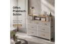 Refined Living Stoffkommode mit 8 Schubladen und 2 Ablagen Beige Bild 5