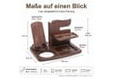AIMAX Holz Organizer mit drehbarem Handyhalter, Walnuss Bild 1