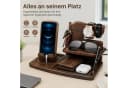 AIMAX Holz Organizer mit drehbarem Handyhalter, Walnuss Bild 3