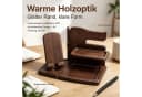 AIMAX Holz Organizer mit drehbarem Handyhalter, Walnuss Bild 4