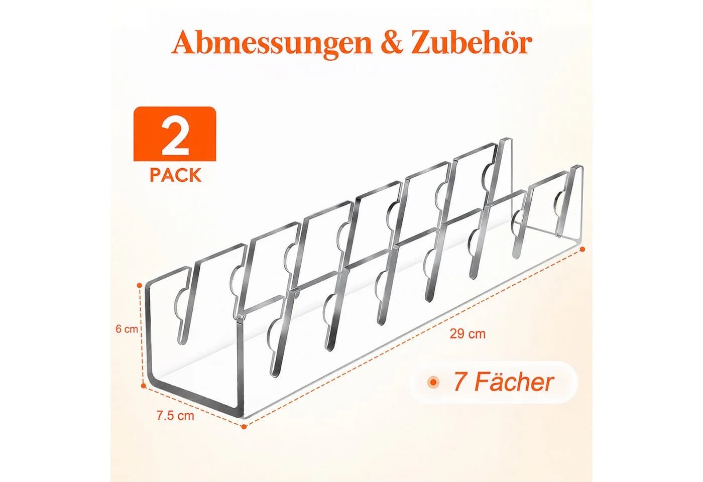 AIMAX Cap Organizer 2er-Set Acryl Kappenhalter transparent - Bild 3