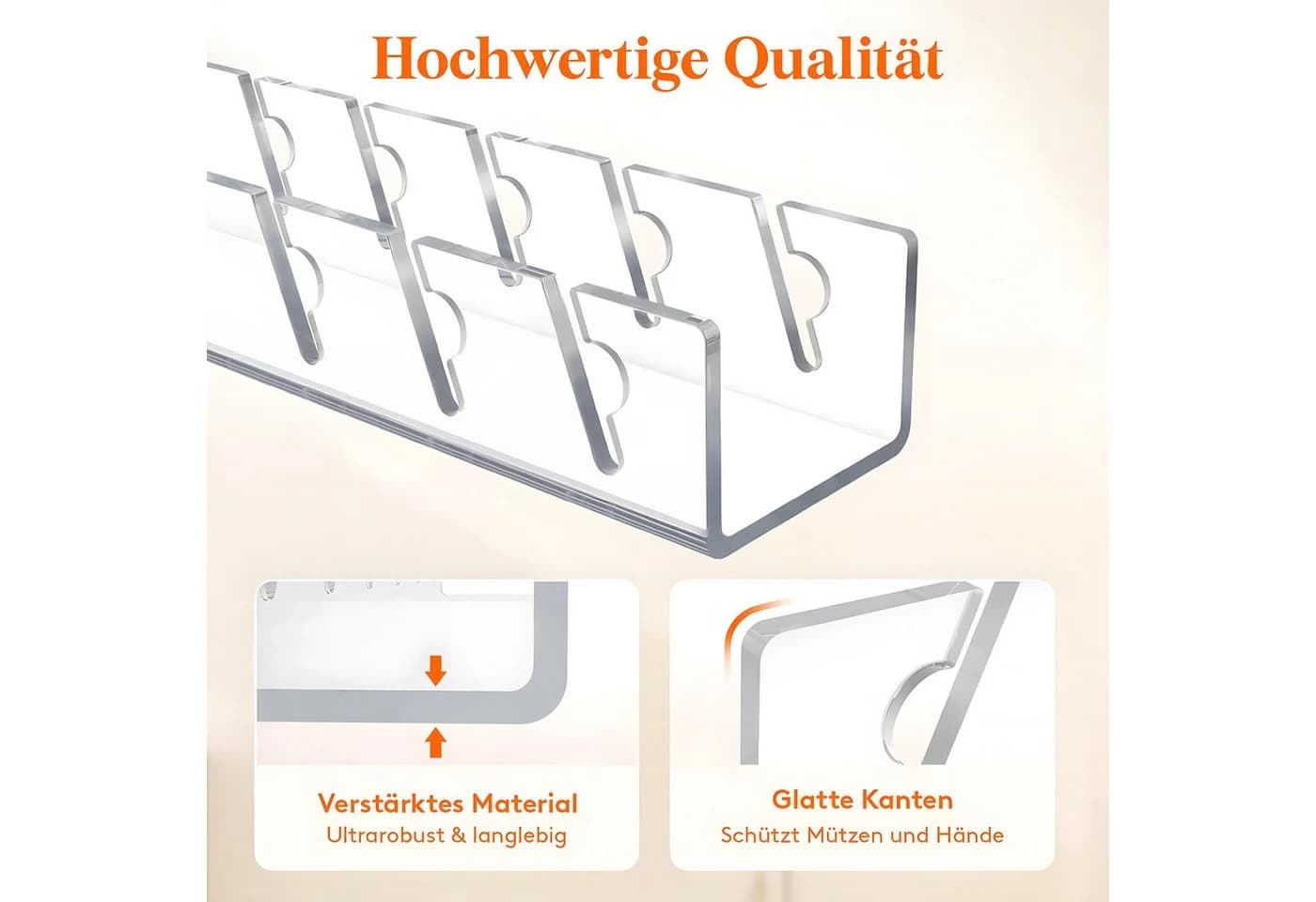 AIMAX Cap Organizer 2er-Set Acryl Kappenhalter transparent - Bild 5