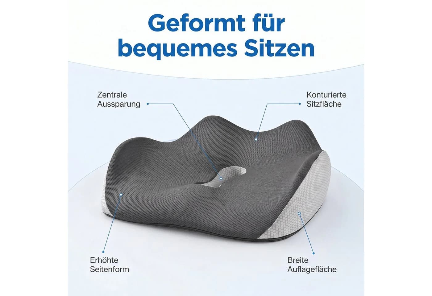 AIMAX Orthopädisches Memory-Foam Steißbeinkissen Ergonomisch - Bild 5