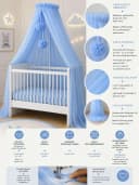 Baby Fancyroom Betthimmel Blau 12m Tüll Kinderbett Bild 3
