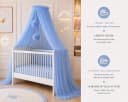 Baby Fancyroom Betthimmel Blau 12m Tüll Kinderbett Bild 4