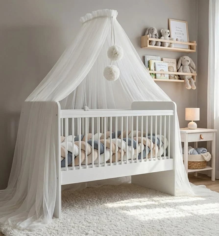 Baby Fancyroom Betthimmel aus 12 Meter Tüll für Kinderbett - Bild 2