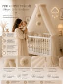Baby Fancyroom Betthimmel 12 Meter Tüll Beige Kinderbett Bild 3
