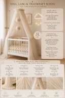 Baby Fancyroom Betthimmel 12 Meter Tüll Beige Kinderbett Bild 4