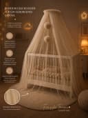 Baby Fancyroom Betthimmel 12 Meter Tüll Beige Kinderbett Bild 5