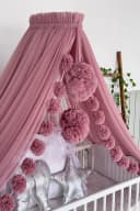 Baby Fancyroom Betthimmel Rosa 12 Meter Tüll Kinderbett Bild 2