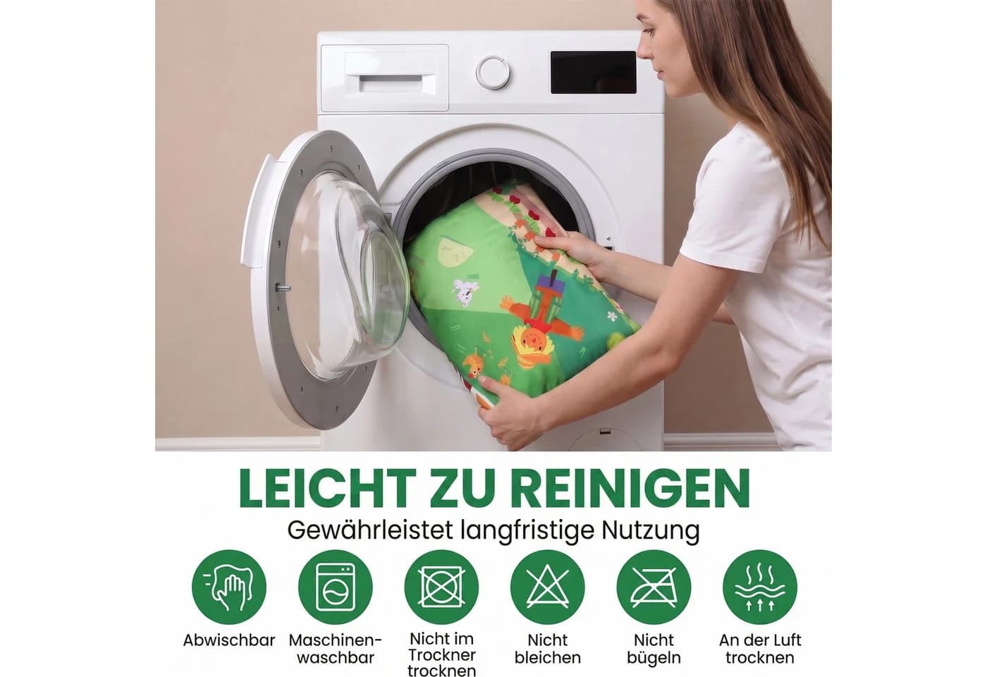 oyajia Spielbogen Baby Spielmatte Krabbeldecke Grün - Bild 5